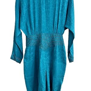 Collection By Michelle Stuart silk sequin & beaded silk dress size 8